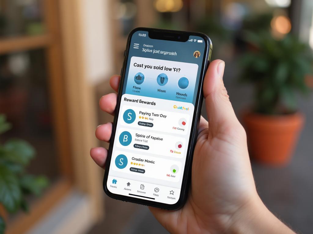 Digital loyalty rewards app on smartphone